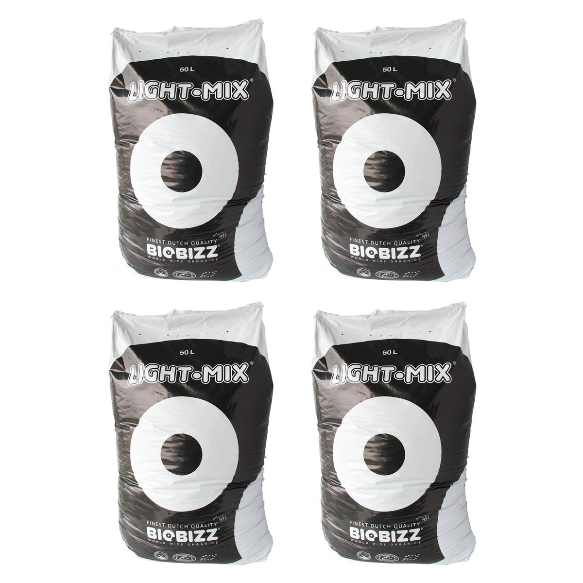 BioBizz BBLM50L Light-Mix 50L Organic Farm Plant Growing Substrate Bag (4 Pack)