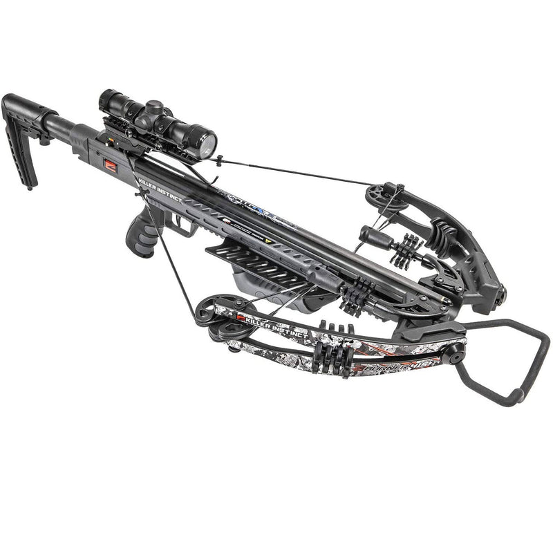 Killer Instinct Gray Burner 415 Crossbow with Scope and Accessories