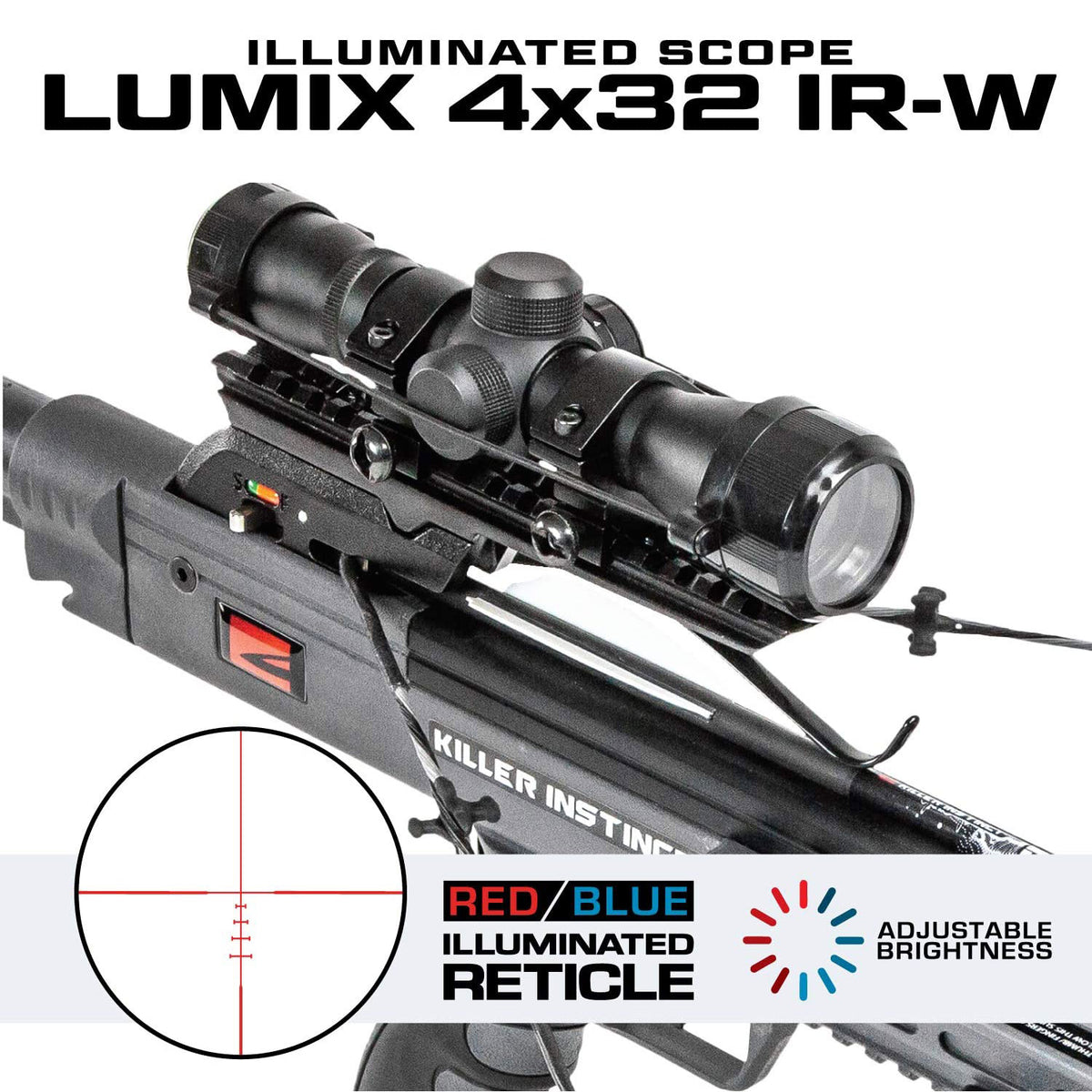 Killer Instinct Burner 415 Archery Crossbow w/ 9 HYPR Lite 20 Inch Carbon Bolts