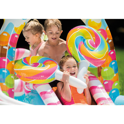 Intex 9 x 6 Foot Inflatable Candy Zone Play Center Pool with Waterslide (2 Pack) - VMInnovations