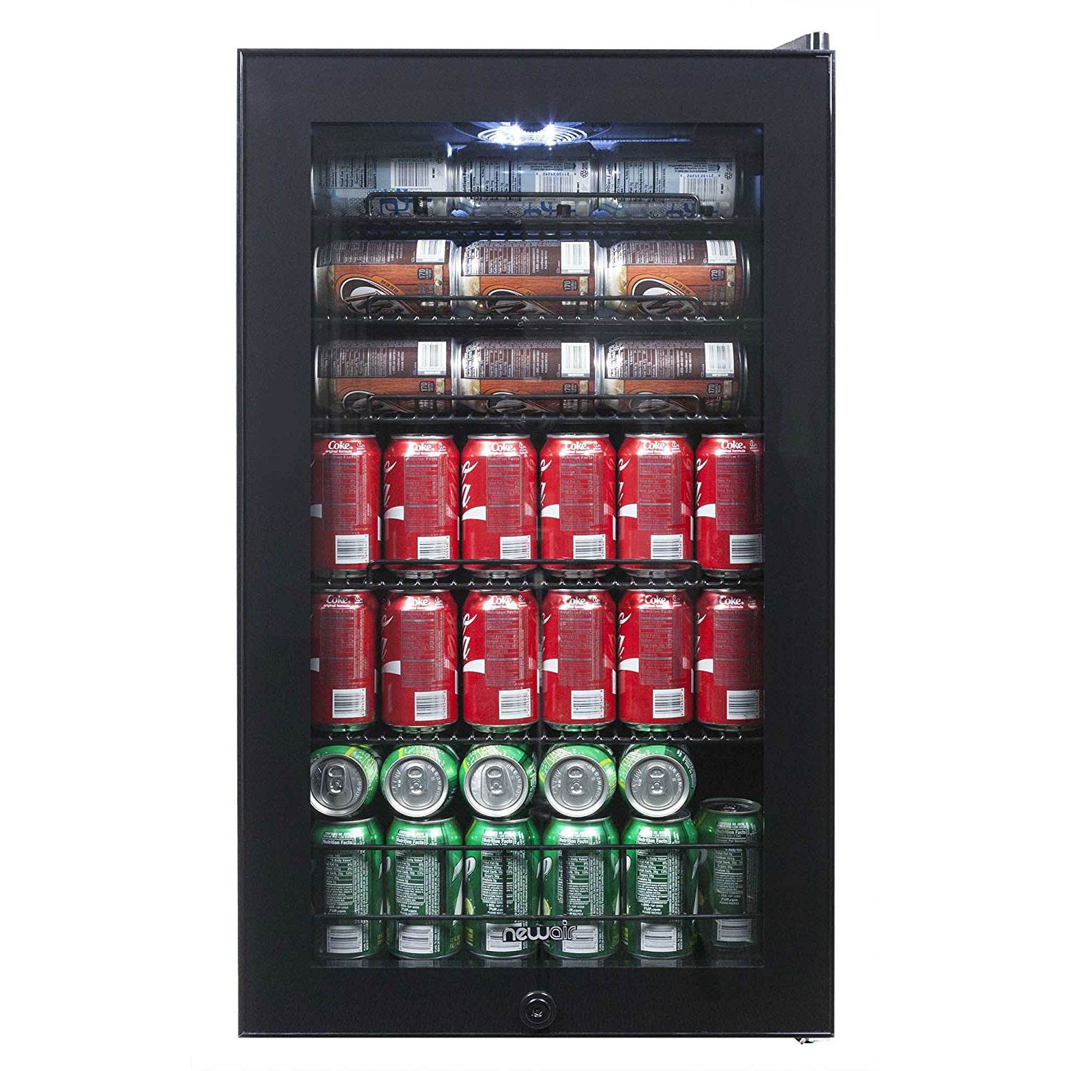 NewAir AB-1200B 126 Can Capacity Stainless Steel Fridge Beverage Cooler, Black