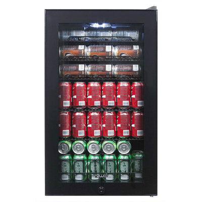 NewAir AB-1200B 126 Can Capacity Stainless Steel Fridge Beverage Cooler, Black