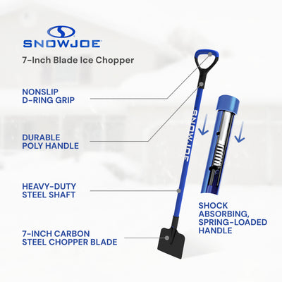 Snow Joe 7" Impact Reducing Steel Ice Chopper w/ Shock Absorbing Handle, SJEG700