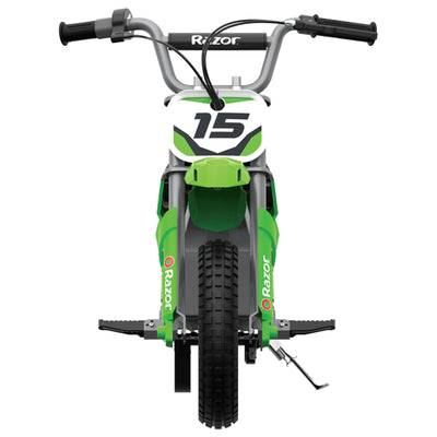 Razor MX400 Dirt Rocket Electric Motocross Motorcycle Bikes, 1 White & 1 Green