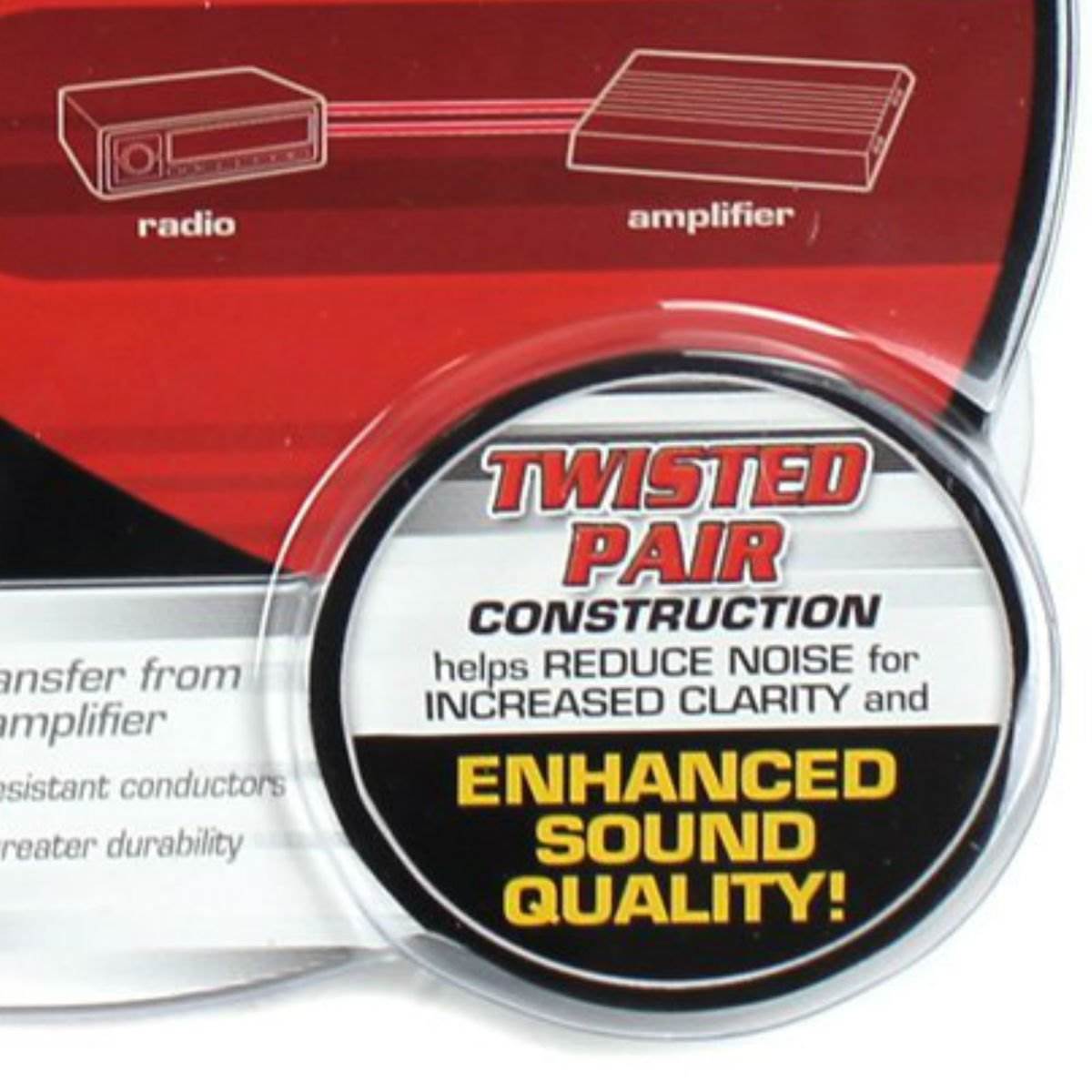 Rockford Fosgate RFI-20 20' Twisted 2 Ch RCA Car Audio Signal Cables (3 Pack)
