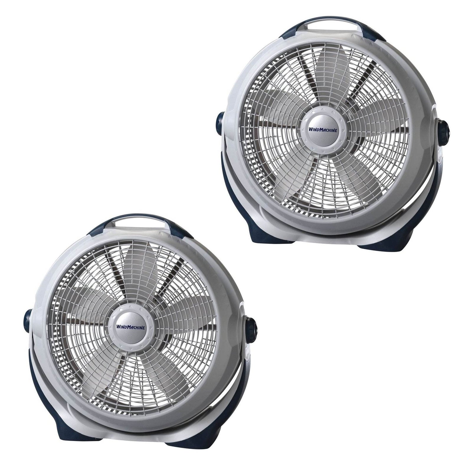 Lasko Wind Machine 3300 20 Inch 3 Speed Cooling Pivoting Head Floor Fan (2 Pack) - VMInnovations