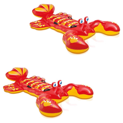 Intex Friendly Lobster Giant Inflatable Swimming Pool Ride-On Raft (2 Pack)