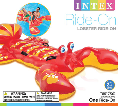 Intex Friendly Lobster Giant Inflatable Swimming Pool Ride-On Raft (2 Pack)