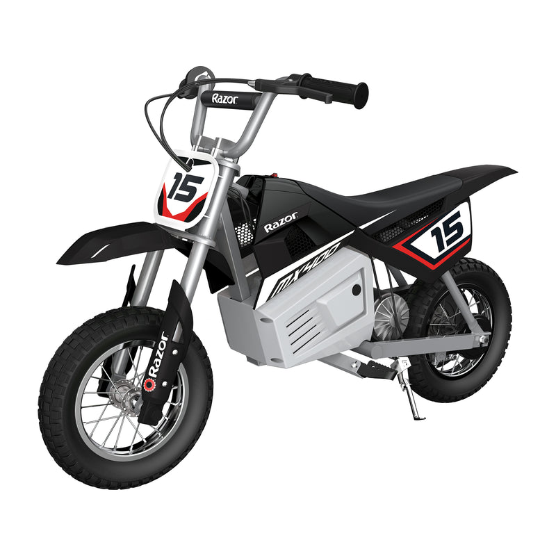 Razor MX400 Dirt Rocket Electric Motocross Motorcycle Bikes, 1 Black & 1 White