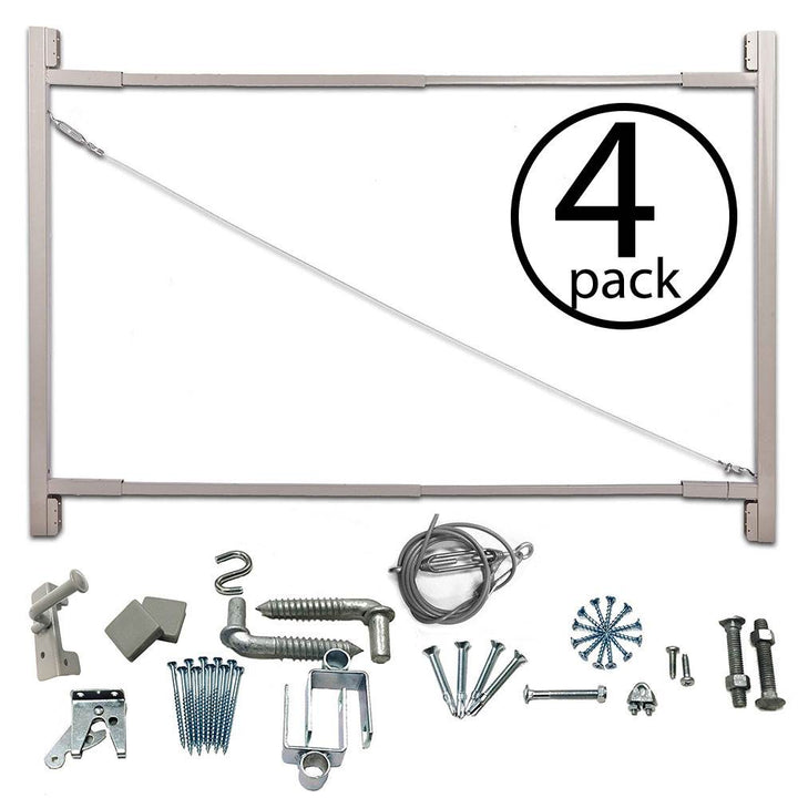 Adjust-A-Gate Steel Frame Gate Kit, 36"-72" Wide Opening To 6' High (4 Pack)