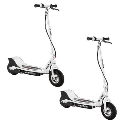 Razor E325 Adult RideOn 24V High-Torque Electric Powered Scooter, White (2 Pack)