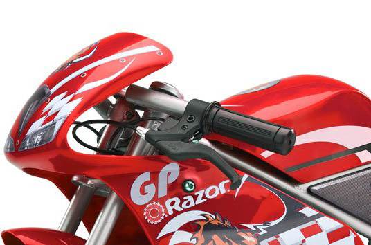 Razor 24-Volt Mini Electric Racing Motorcycle Pocket Rocket Pair, 1 Blue & 1 Red