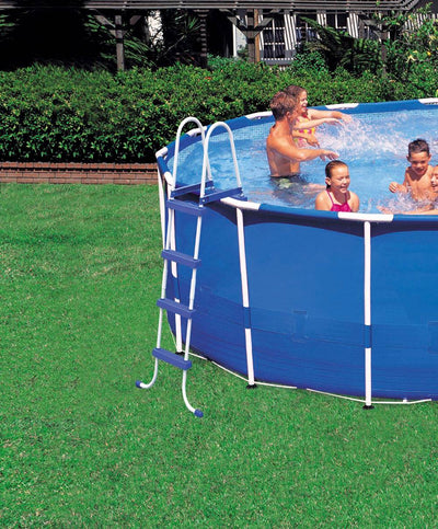 Intex 15ft x 48in Metal Frame Above Ground Swimming Pool Set w/ Pump (2 Pack)