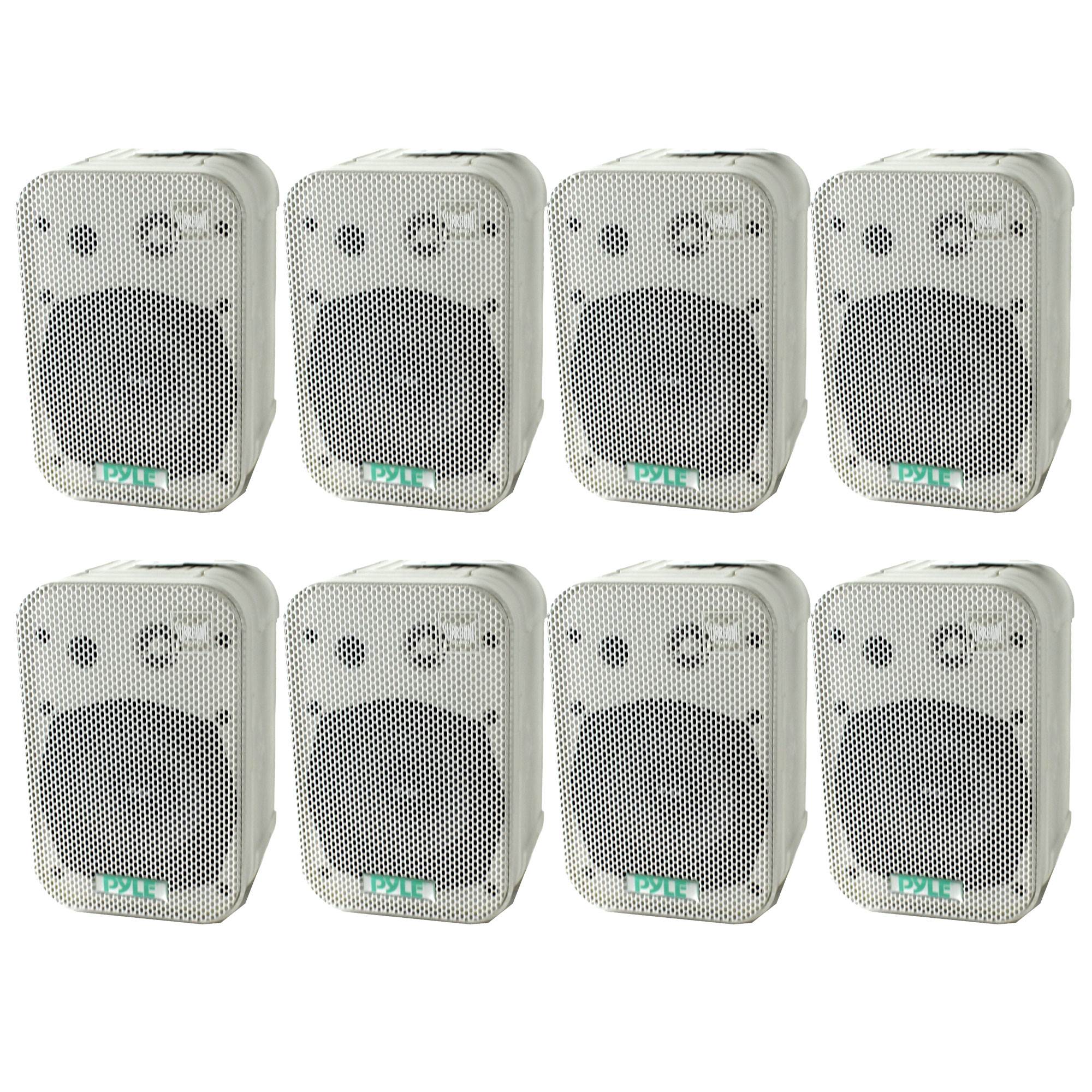 2 PYLE  5.25" 2-Way White In/Outdoor Waterproof Home Theater Speakers (8 Pack) - VMInnovations