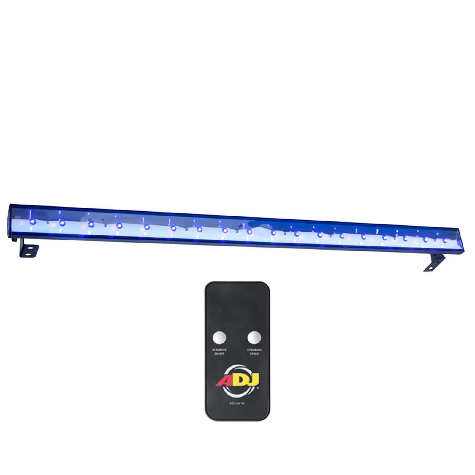 American DJ Eco UV Bar Plus IR Ultraviolet LED Black Light Wash Fixture (4 Pack) - VMInnovations