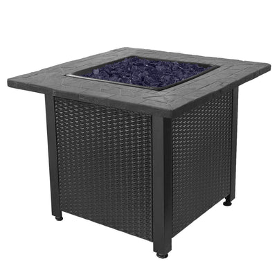Endless Summer 30" Push Button All Weather Outdoor Patio Gas Fire Pit (2 Pack)