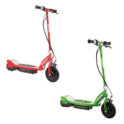 Razor E175 Kid Ride On 24V Motorized Electric Powered Scooters, 1 Red & 1 Green