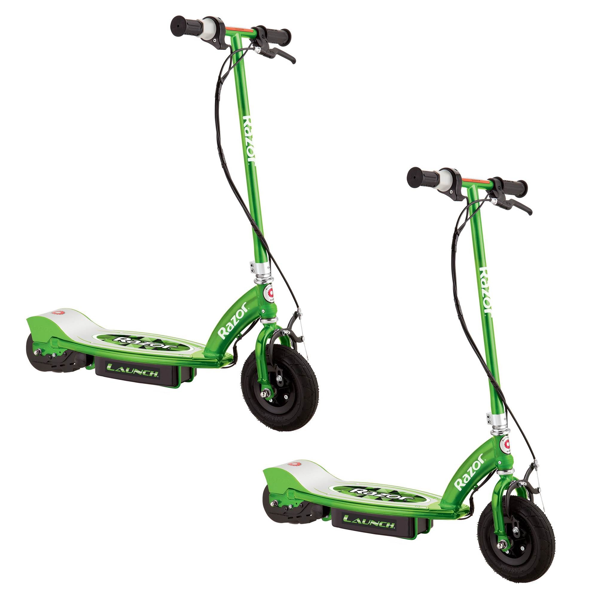 Razor Launch Motorized Rechargeable Electric Power Kids Scooter, Green (2 Pack)