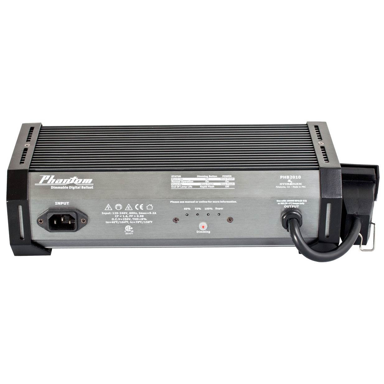 Phantom II 1000W 120/240 V Dimmable Hydroponics Ballast for Grow Lights (2 Pack) - VMInnovations