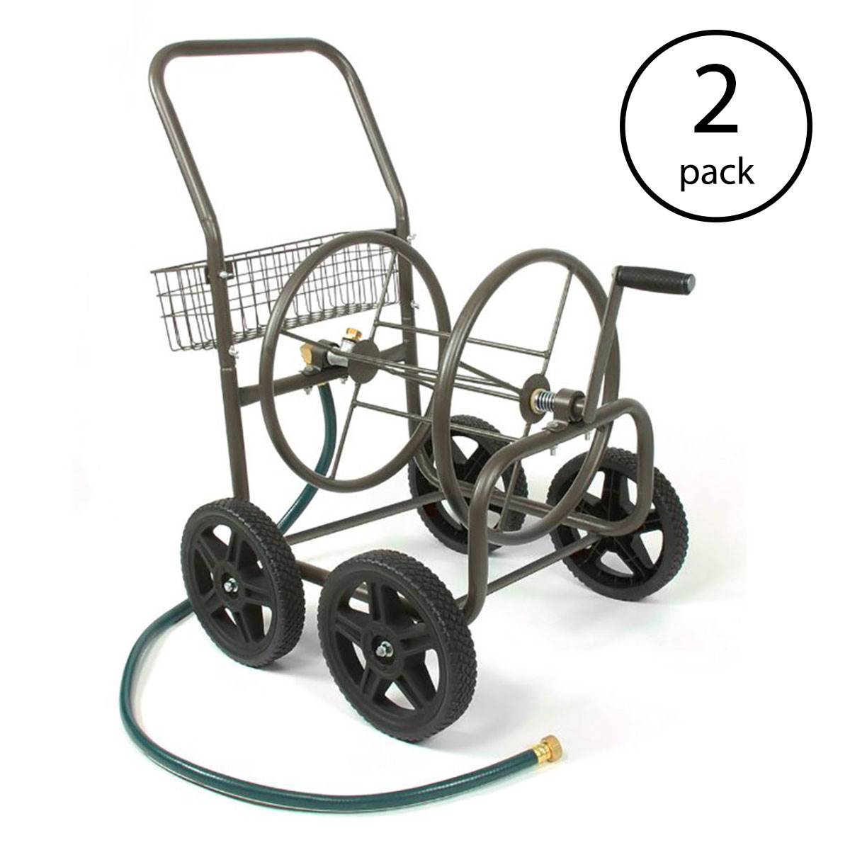 Liberty Garden Products 4 Wheel Residential Hose Reel Cart Up to 250' (2 Pack) - VMInnovations