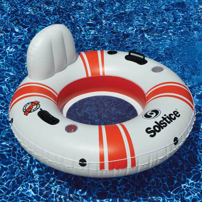 Swimline Super Chill Vinyl with Nylon Mesh Single Seat Tube Pool Float (2 Pack) - VMInnovations