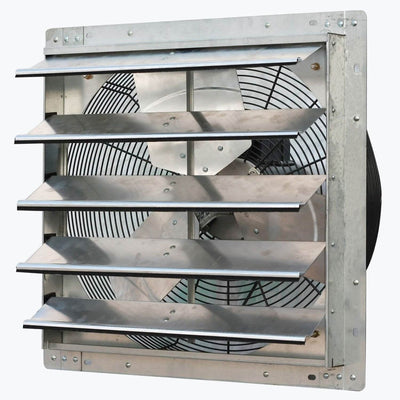 iLiving 20 Inch Variable Speed Wall Mounted Steel Shutter Exhaust Fan (2 Pack)