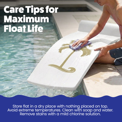 Recreation Sunsation 70" Foam Lounger Pool Float, Bronze Palm White (2 Pack)