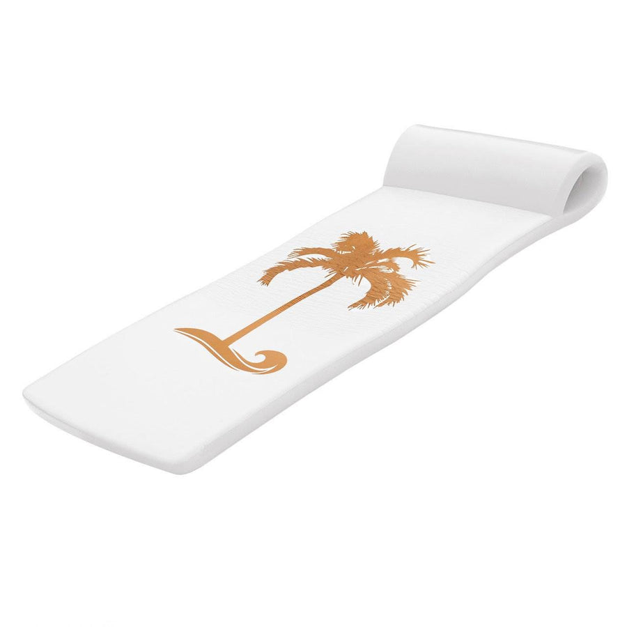 TRC Recreation 1.75" Thick Foam Lounger Raft Pool Float, Bronze Palm (Used) - VMInnovations