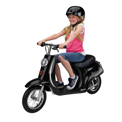 Razor Pocket Mod Miniature Euro 24 Volt Electric Retro Scooters, 1 Red & 1 Black