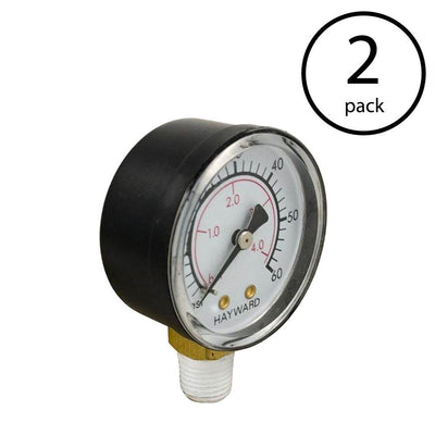 Hayward ECX270861 Swimming Pool Boxed Pressure Gauge Replacement (2 Pack)