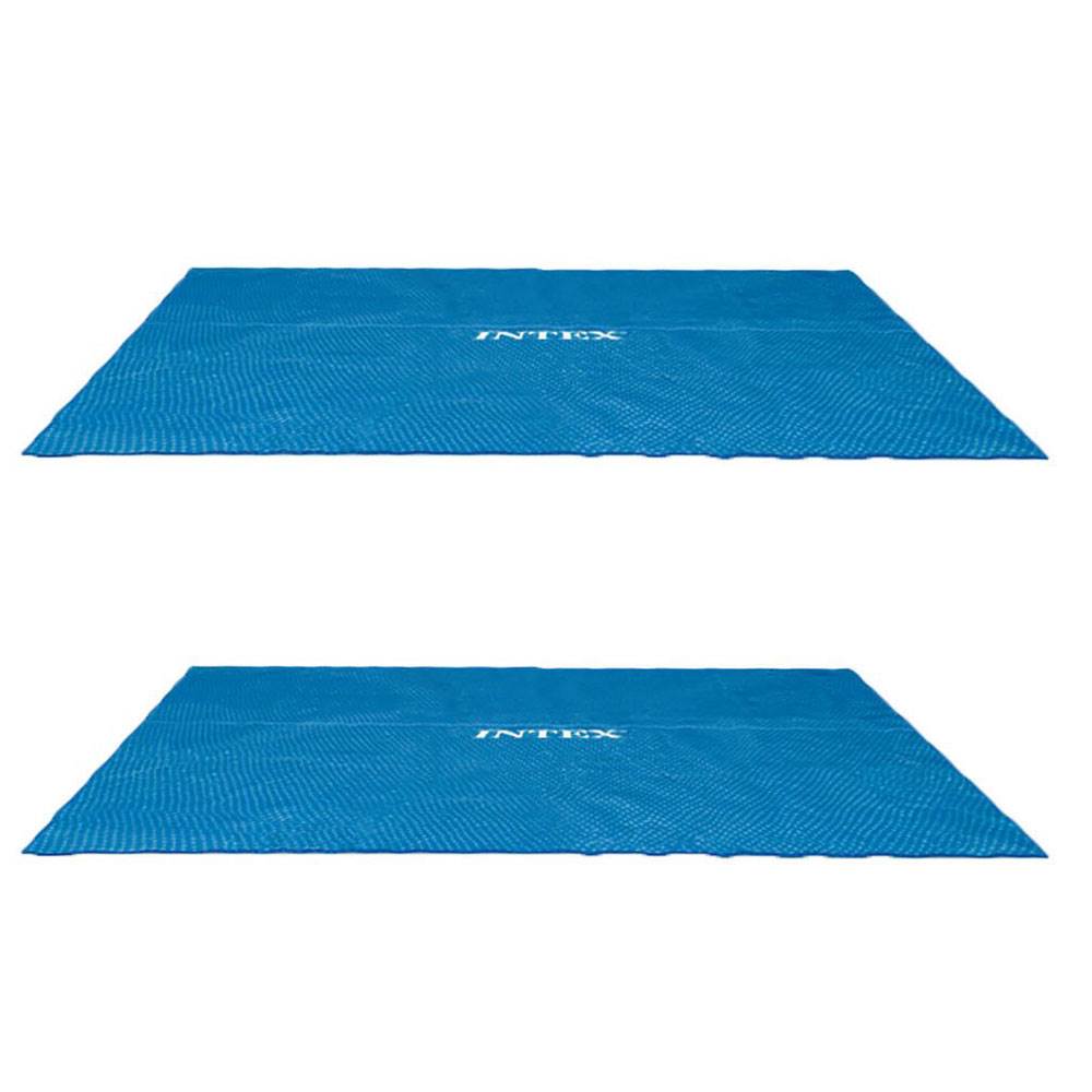 Intex 9 x 18 Foot Rectangular Solar Frame Set Swimming Pool Cover (2 Pack) - VMInnovations