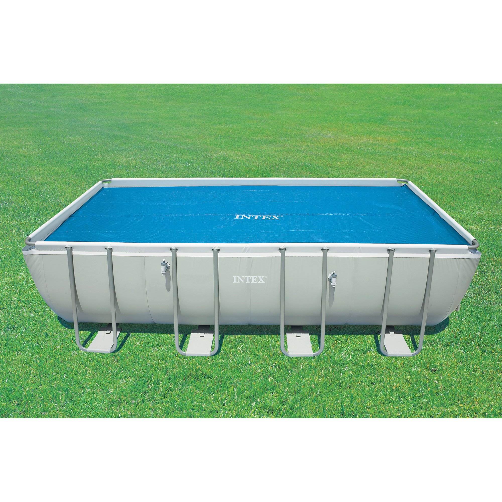 Intex 9 x 18 Foot Rectangular Solar Frame Set Swimming Pool Cover (2 Pack) - VMInnovations