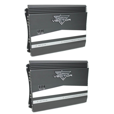 LANZAR VCT4110 2000W 4-Channel High Power MOSFET Car Audio Amp (2 Pack)