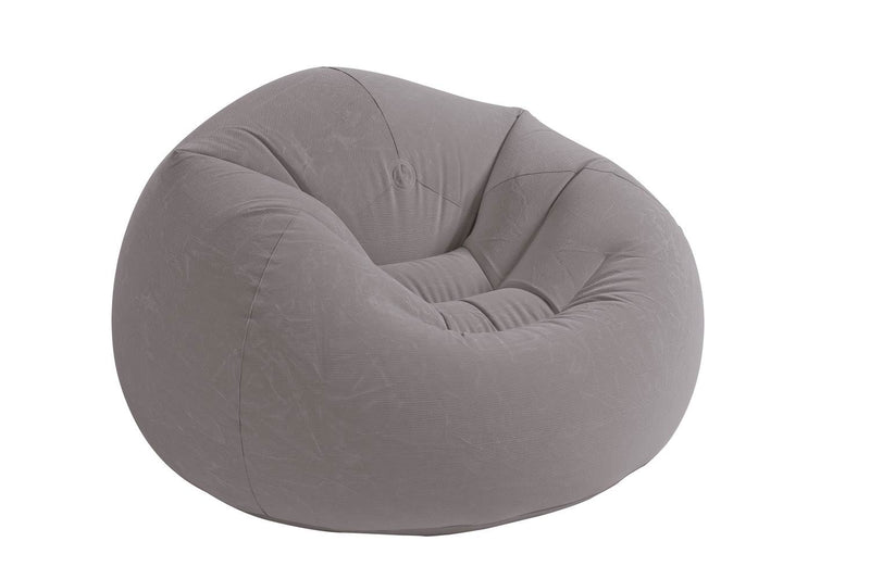 INTEX Inflatable Lounge Beanless Lounger Bag Chair - Grey (Open Box)