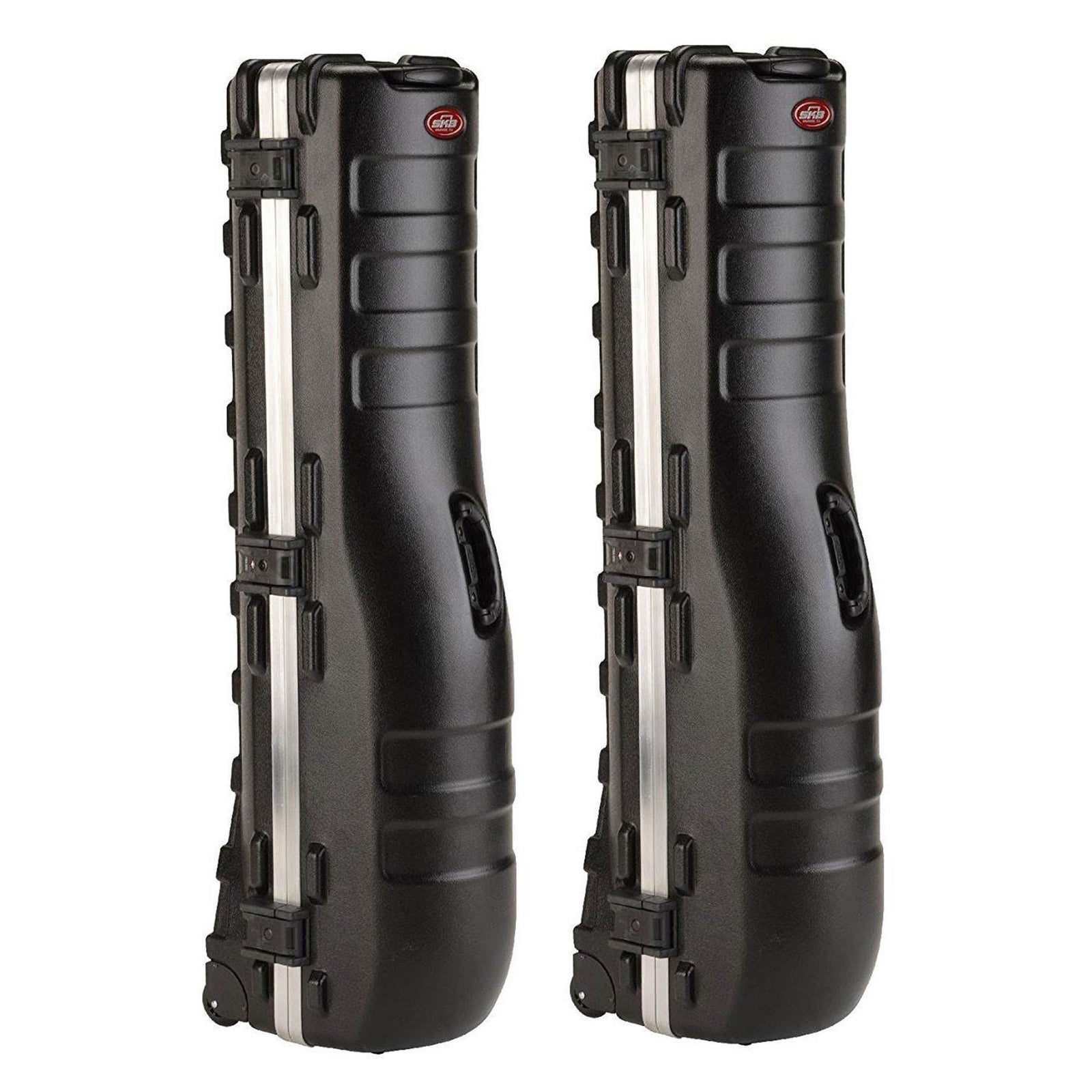 SKB Cases ATA Deluxe Hard Plastic Storage Wheeled Golf Bag Travel Case (2 Pack) - VMInnovations