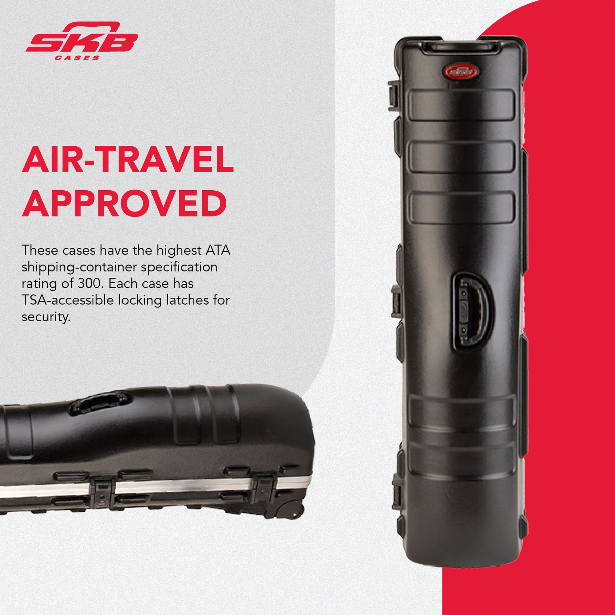 SKB Cases ATA Deluxe Hard Plastic Storage Wheeled Golf Bag Travel Case (2 Pack) - VMInnovations