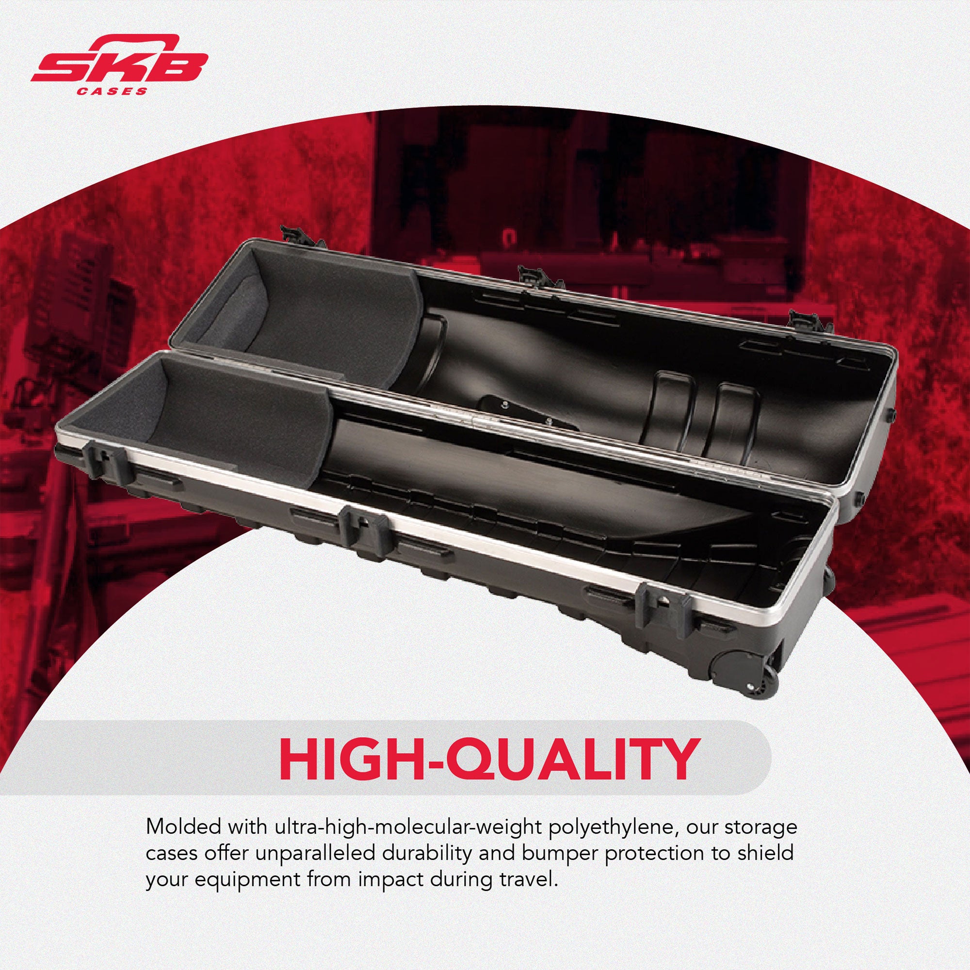 SKB Cases ATA Deluxe Hard Plastic Storage Wheeled Golf Bag Travel Case (2 Pack) - VMInnovations