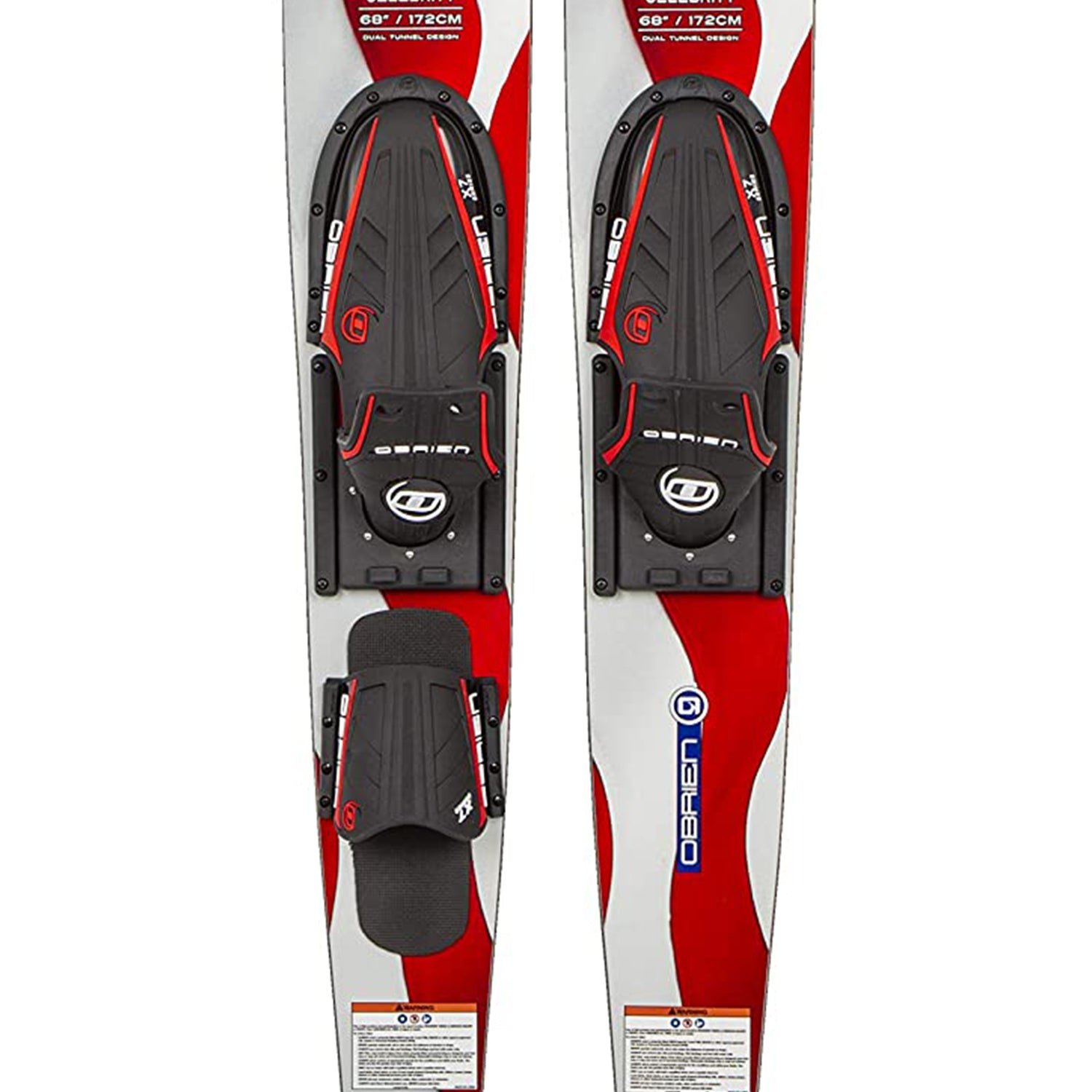 Celebrity Combo Adult Sport Waters Skis w/ Adjustable Straps, 68' In (Open Box)
