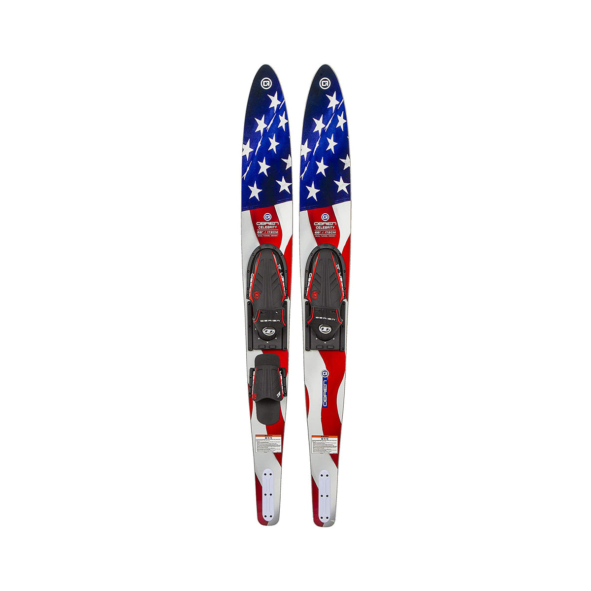 O'Brien Combo Adult Sport Waters Skis w/ Adjustable Straps, 68 Inches (Damaged)