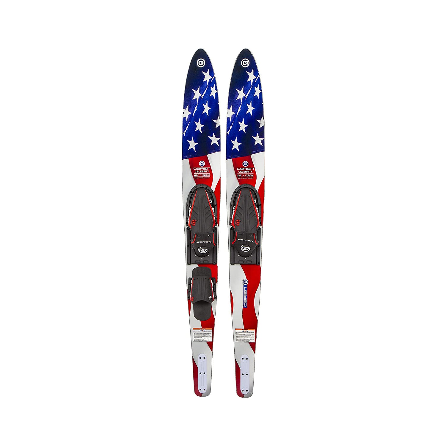 Celebrity Combo Adult Sport Waters Skis w/ Adjustable Straps, 68' In (Open Box)