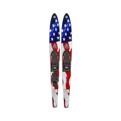 Celebrity Combo Adult Sport Waters Skis w/ Adjustable Straps, 68' In (Open Box)