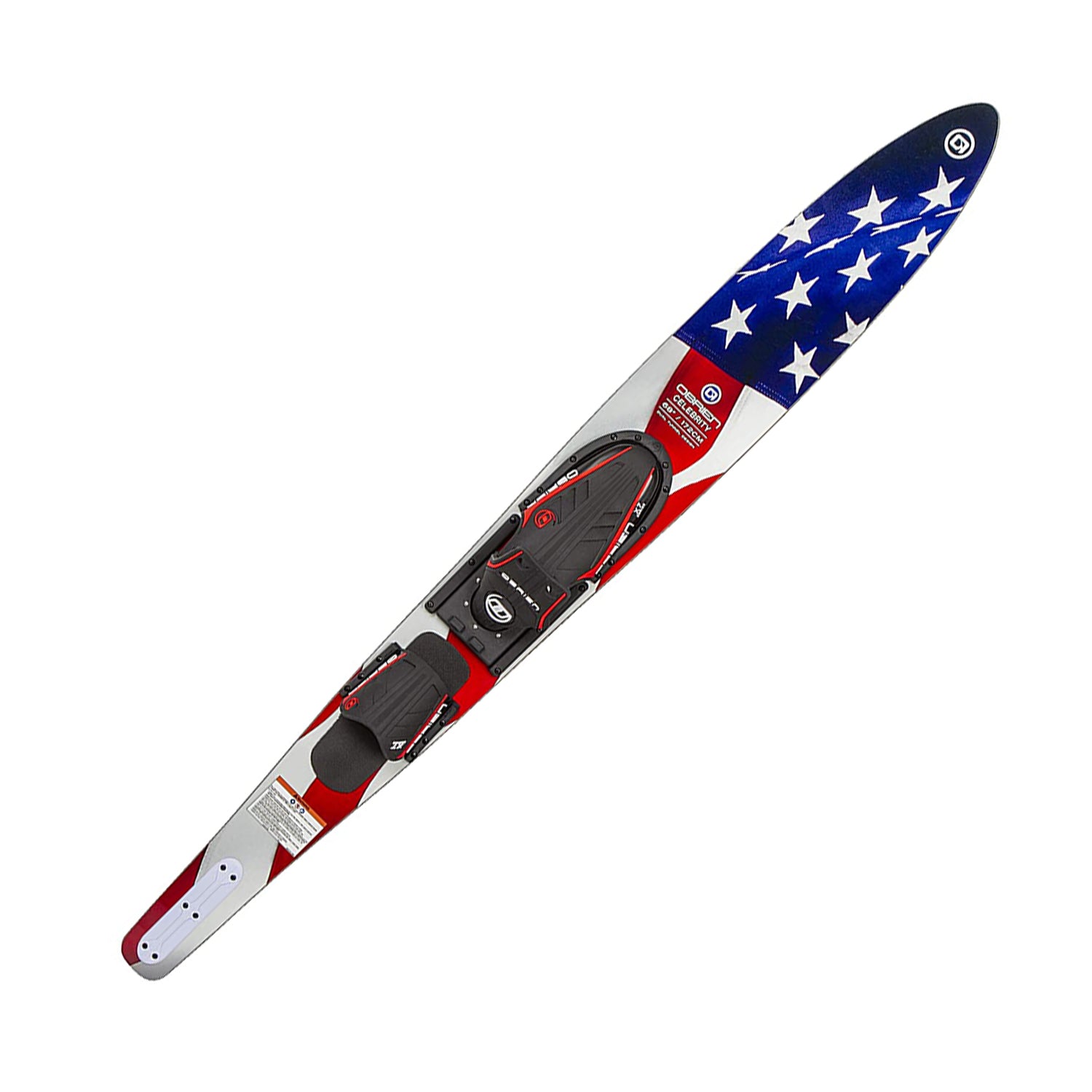 Celebrity Combo Adult Sport Waters Skis w/ Adjustable Straps, 68' In (Open Box)