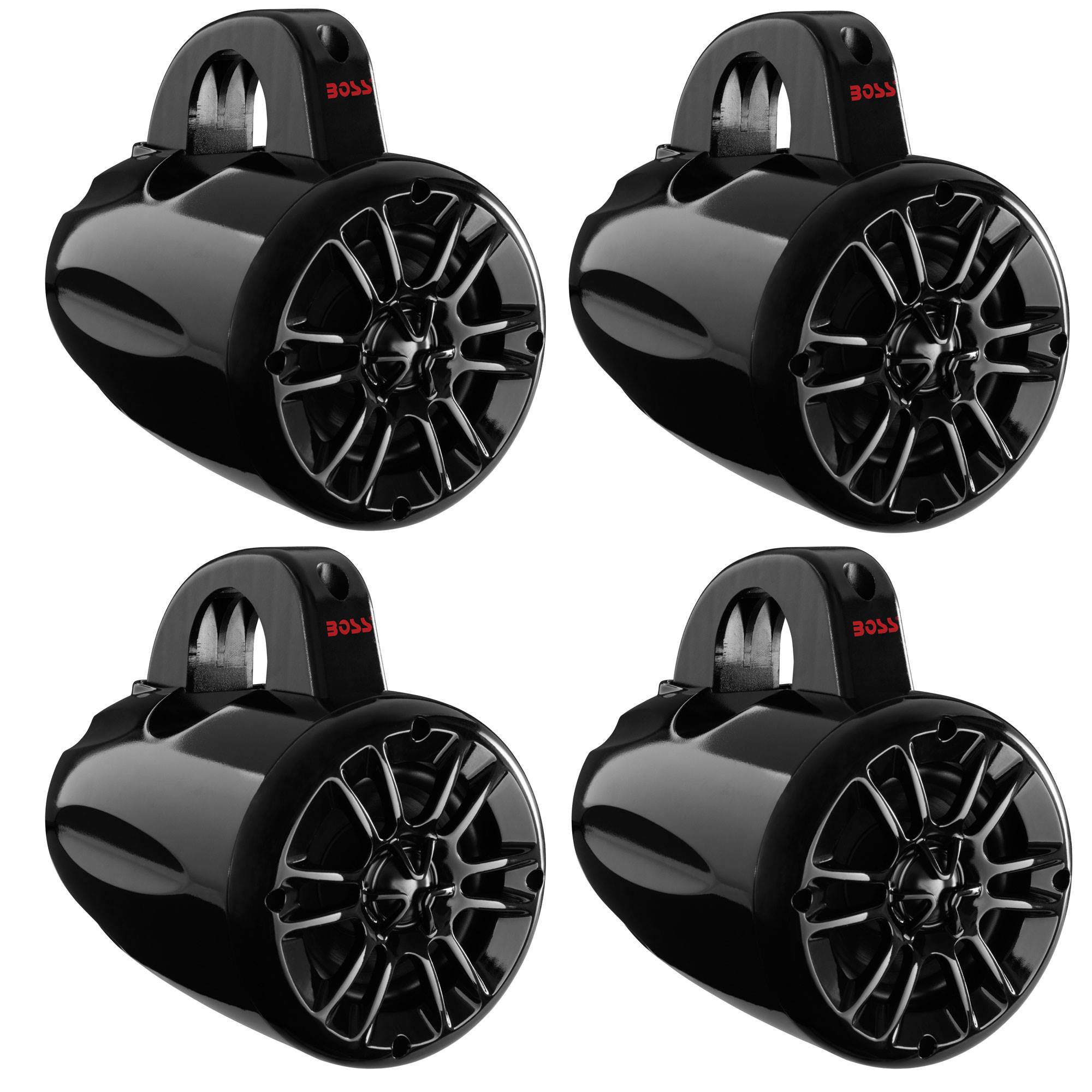 Boss Audio 4" 2 Way 400W Weatherproof Marine Grade Speaker Waketower (4 Pack)