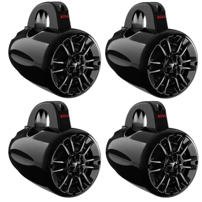 Boss Audio 4" 2 Way 400W Weatherproof Marine Grade Speaker Waketower (4 Pack)