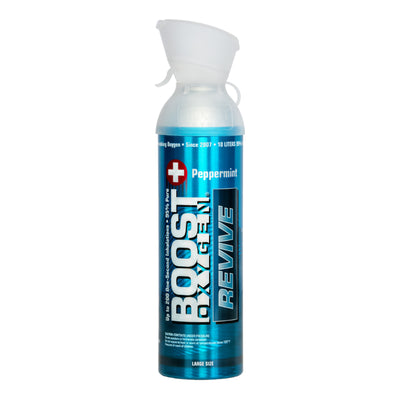 Boost Oxygen 10 Liter Canned Supplemental Oxygen Bottle w/Mouthpiece, Peppermint