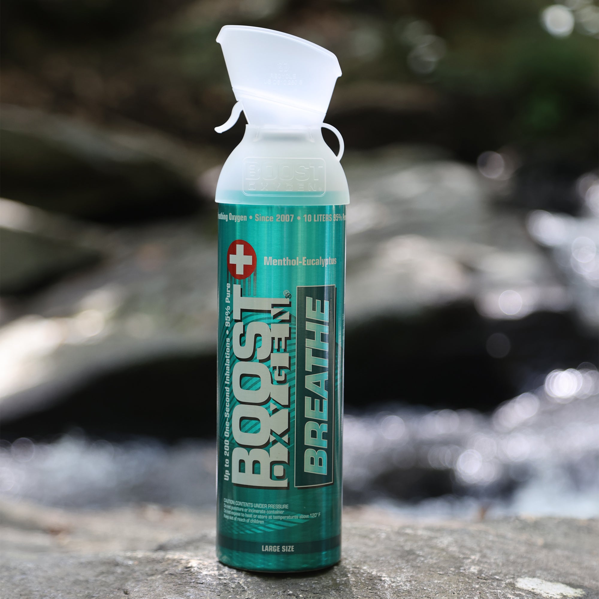 10 Liter Boost Oxygen Natural Portable Pure Canned Oxygen, Menthol Eucalyptus