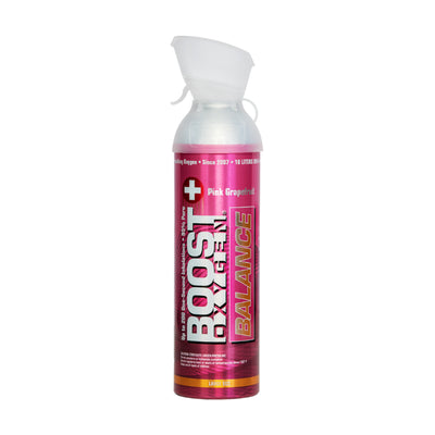 Large 10-Liter Boost Oxygen Natural Portable Pure Canned Oxygen, Pink Grapefruit