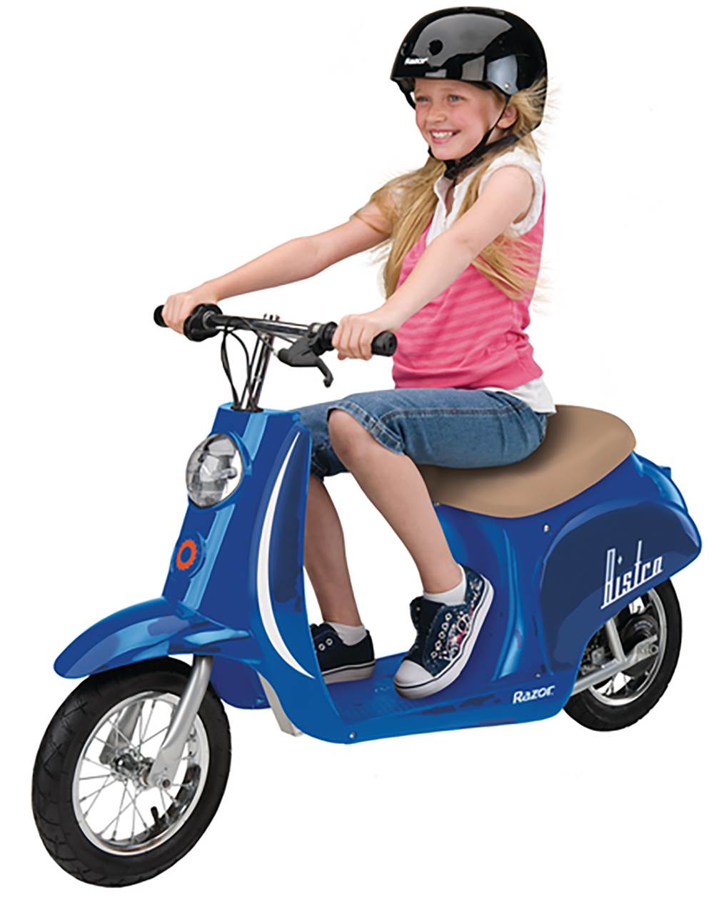 Razor Pocket Mod Euro 24V 250W Electric Motor Scooter (2-Pack), White & Blue - VMInnovations