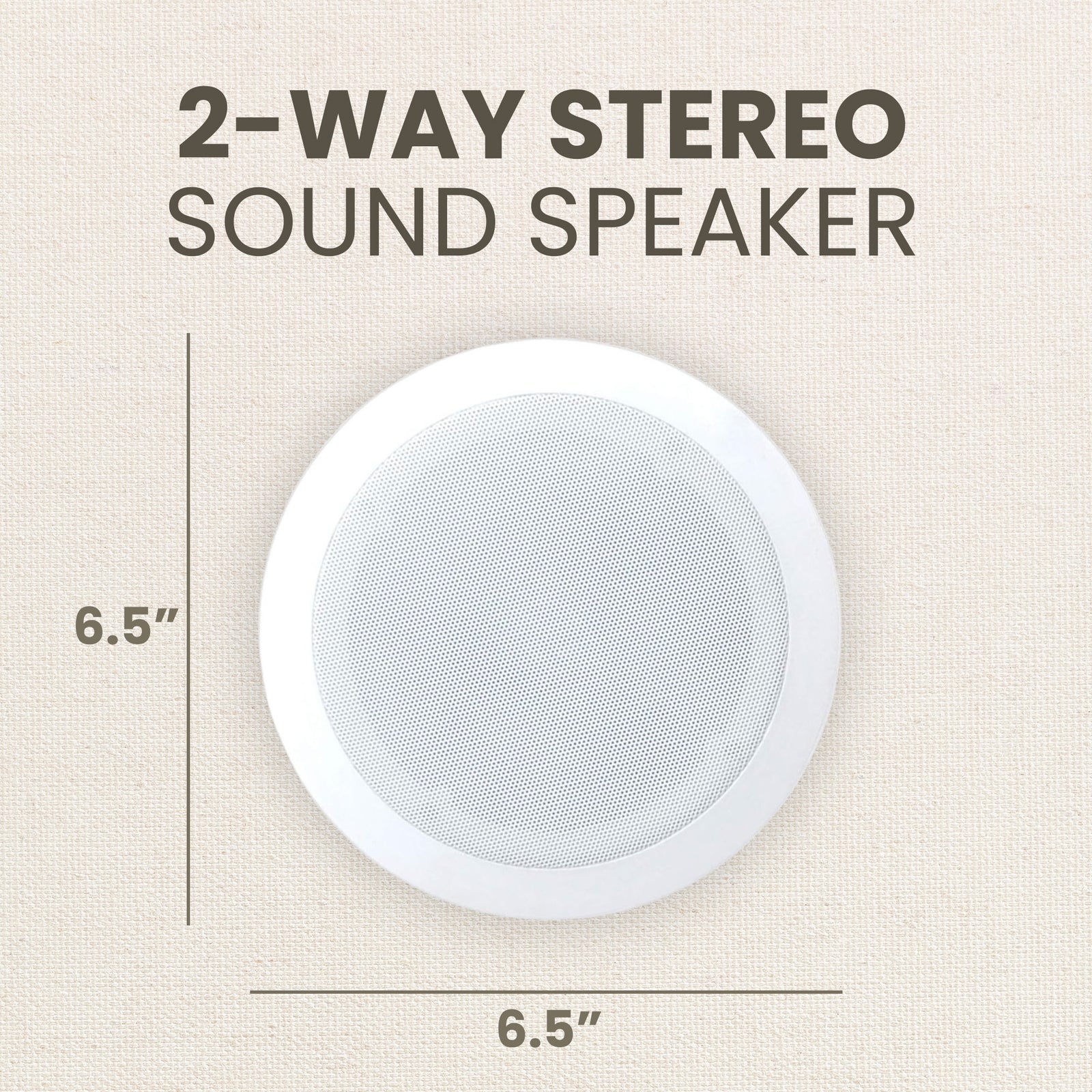 PYLE PDIC61RD 200W 6.5'' Round Flush Mount In-Wall/Ceiling Home Speakers, 2 Pack - VMInnovations