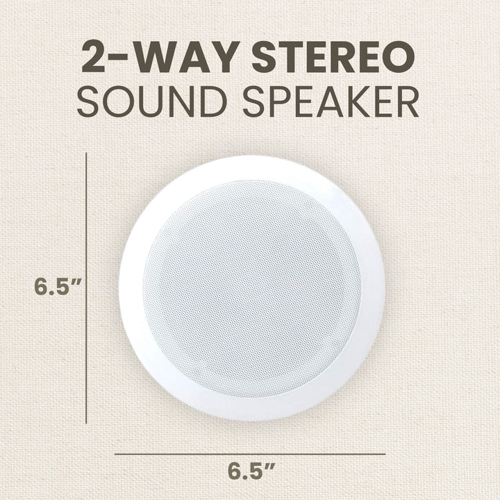 PYLE PRO 6.5'' 200W 2-Way In-Ceiling/Wall Speaker System White (2 Pack) (Used)